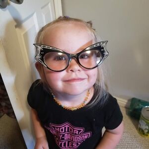 Rhinestone cat eye glasses